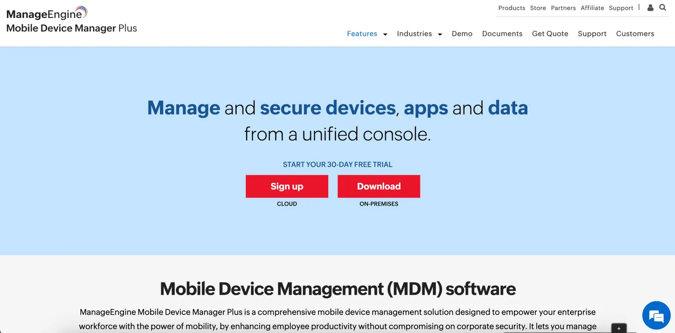 ManageEngine Mobile Device Manager Plus